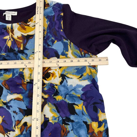 Coldwater Creek Women's Floral Print Sweatshirt 1X Multicolor‎ Polyester Cotton - Picture 5 of 7